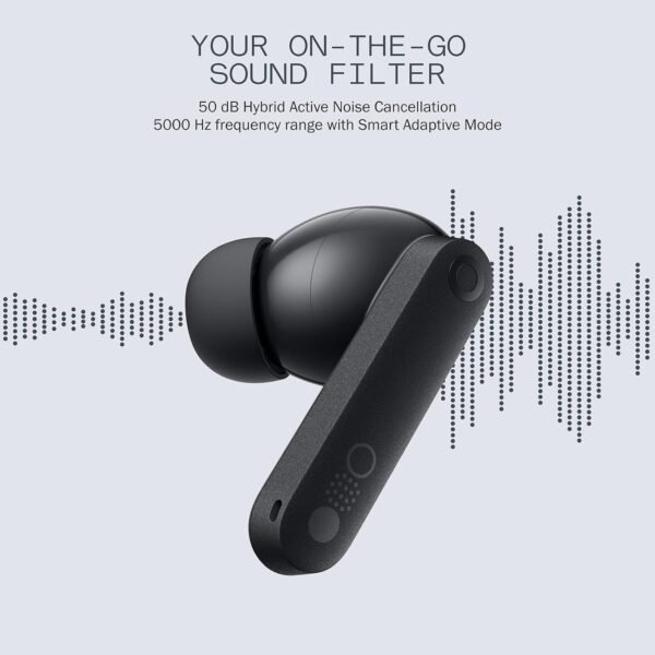 50db hybrid active noise cancellation wireless earbuds smart adaptive mode black earbuds.jpg