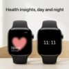 black smartwatch health tracking heart rate monitor fitness smart watch black strap.mp4
